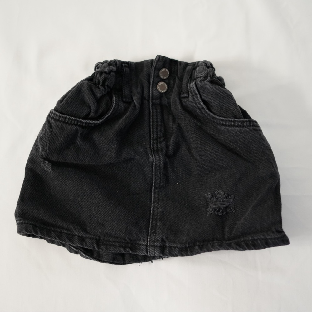 Black Zara jean skirt